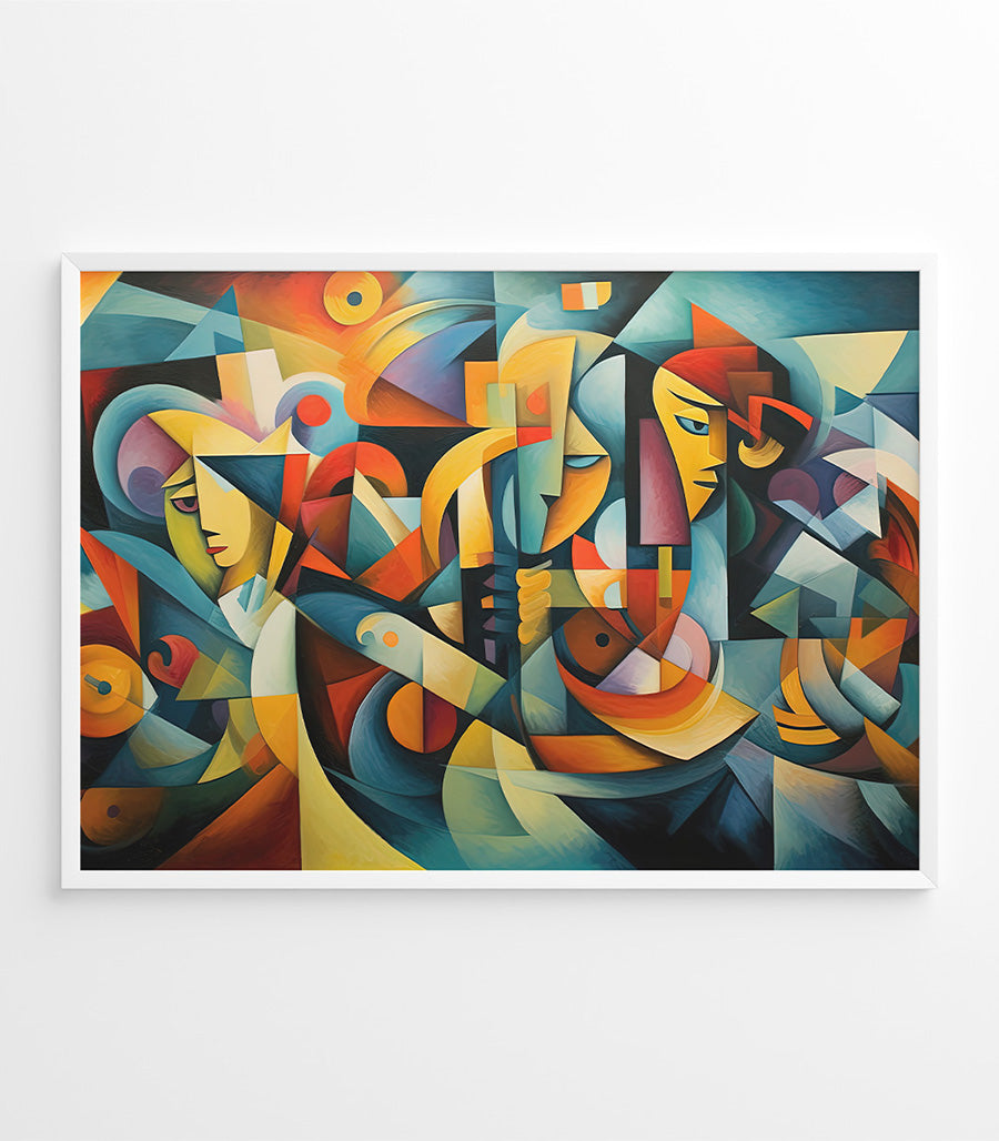 Tableau décoratif art moderne de cubisme