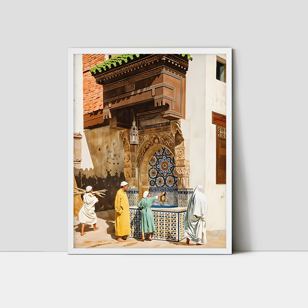 Tableau Décoratif Marocain - Fontaine de la Médina