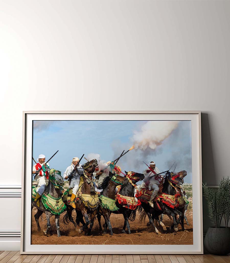 TABLEAU DÉCORATIF PASSION TBOURIDA L'ÂME DU MAROC EN COULEUR