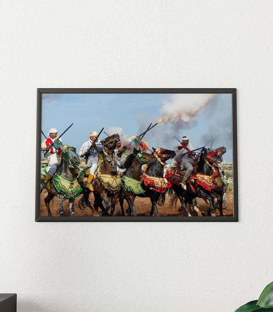 TABLEAU DÉCORATIF PASSION TBOURIDA L'ÂME DU MAROC EN COULEUR