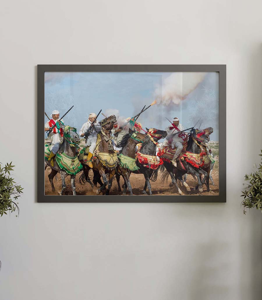 TABLEAU DÉCORATIF PASSION TBOURIDA L'ÂME DU MAROC EN COULEUR