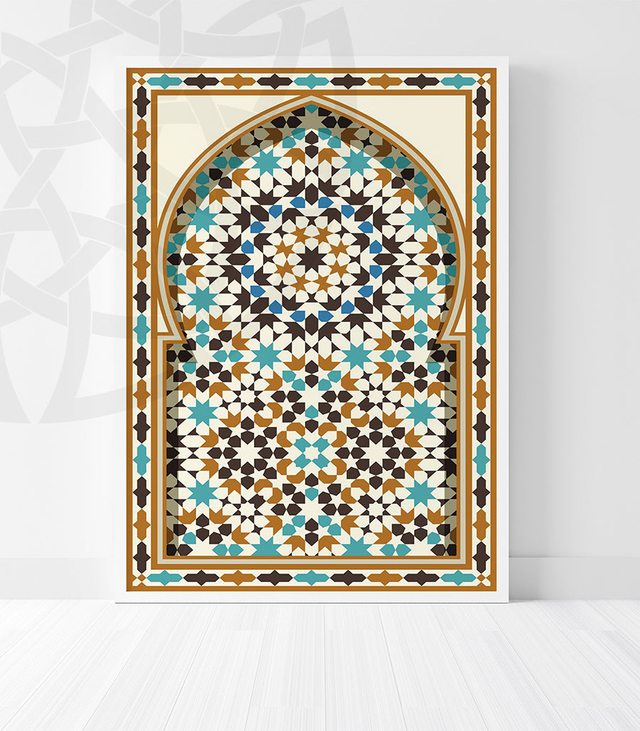 Tableau Décoratif : Mosaïque Andalouse Élégante