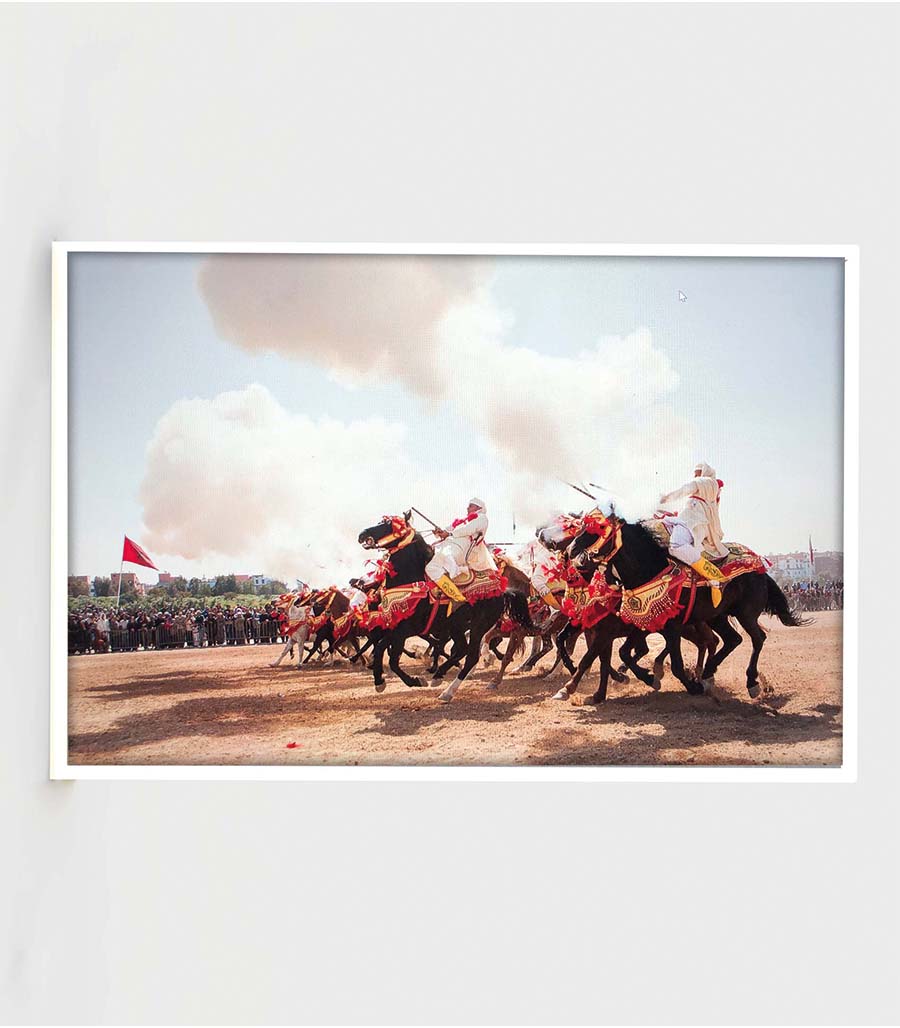 TABLEAU DÉCORATIF DE FANTASIA MAROCAINE COULEURS ET DYNAMISME