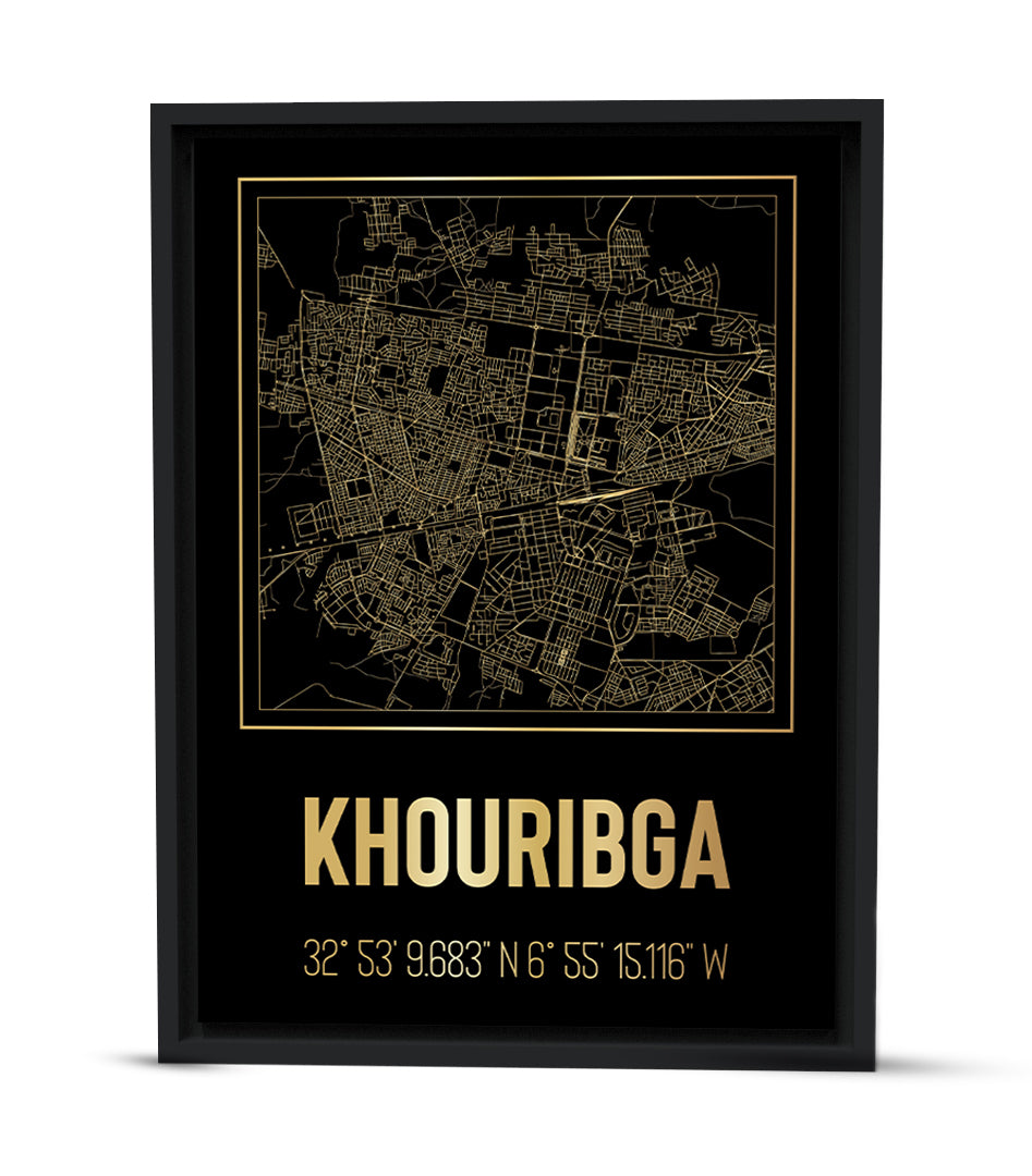 Tableau Décoratif de la Cartographie de Khouribga