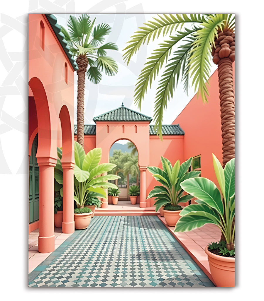 Tableau Décoratif : Le Jardin Secret Médina Marrakech