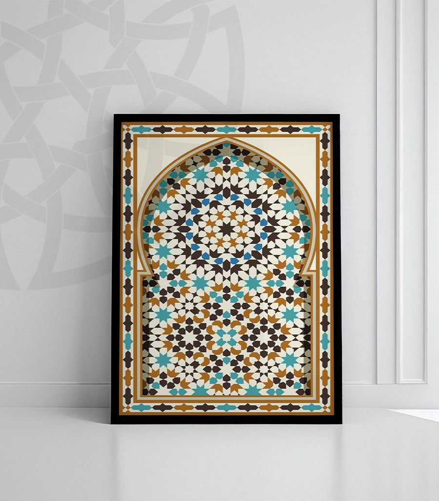 Tableau Décoratif : Mosaïque Andalouse Élégante