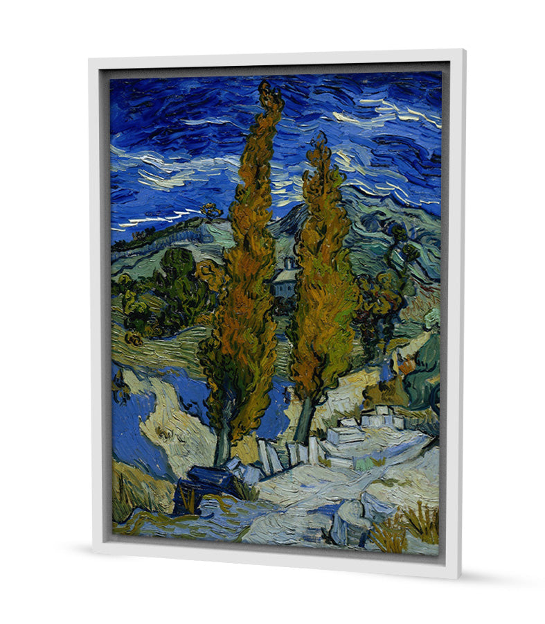 Tableau Décoratif Cypres sous le Ciel Azur