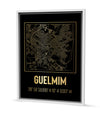 Tableau Décoratif - Tracés Urbains de Guelmim : Cartographie Authentique