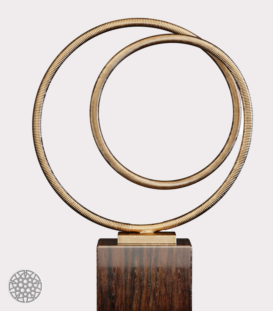 Sculpture Abstraites en Laiton – Équilibre et Harmonie