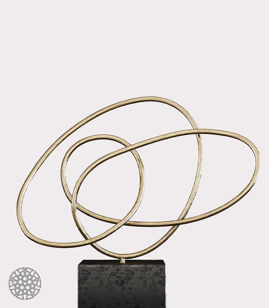 Sculpture Contemporaine en Laiton – Lignes en Mouvement