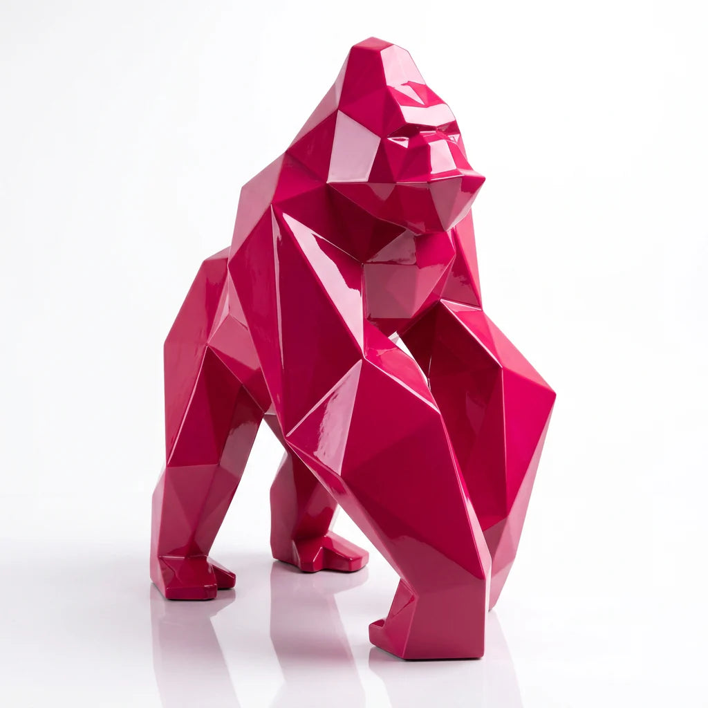 Grande Sculpture Gorille Facette