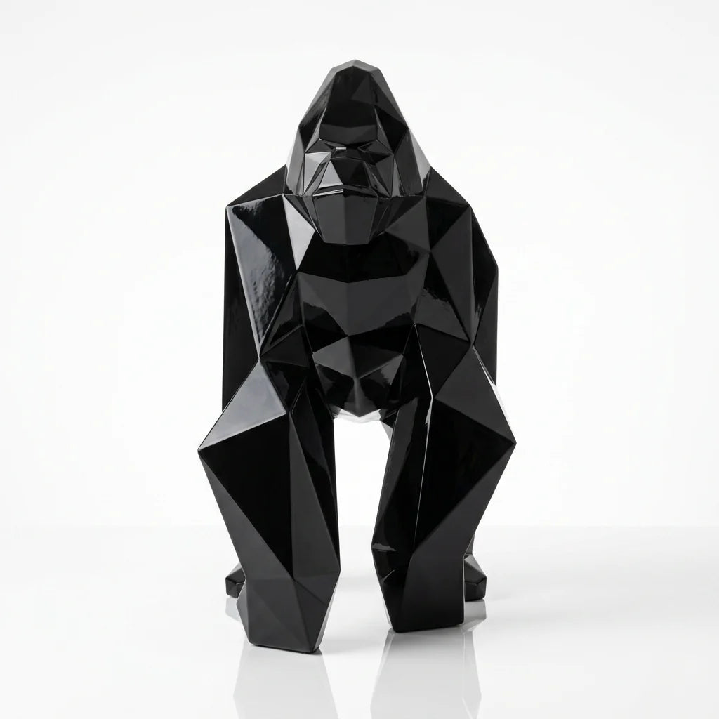 Grande Sculpture Gorille Facette