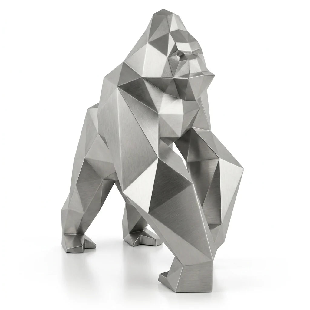 Grande Sculpture Gorille Facette