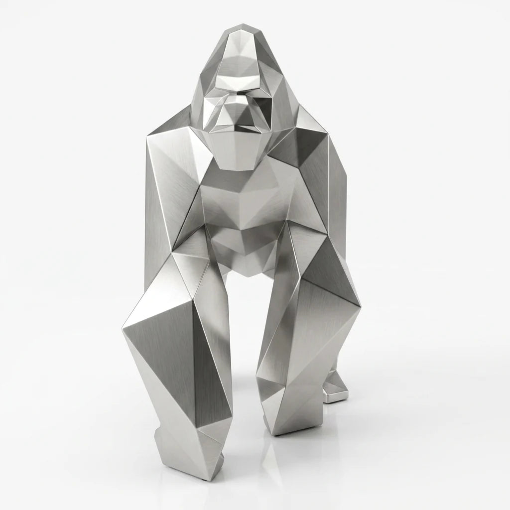 Grande Sculpture Gorille Facette