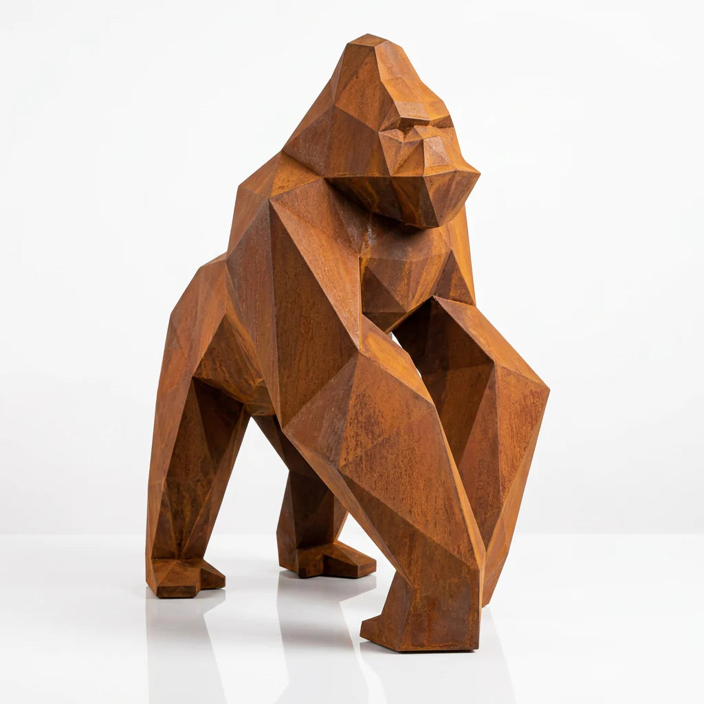Grande Sculpture Gorille Facette