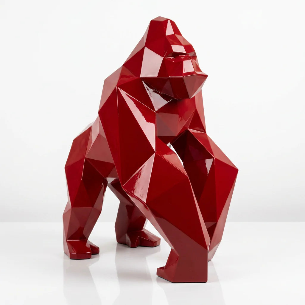 Grande Sculpture Gorille Facette