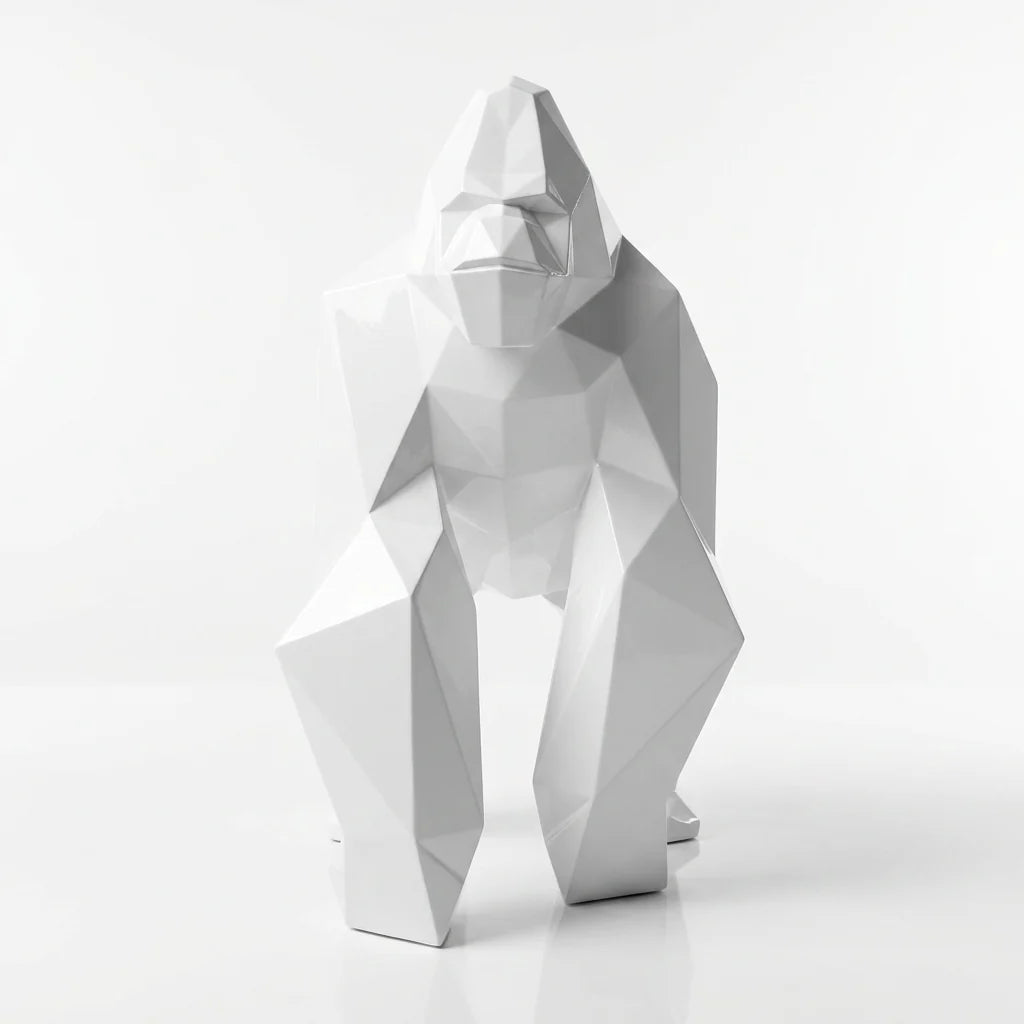 Grande Sculpture Gorille Facette