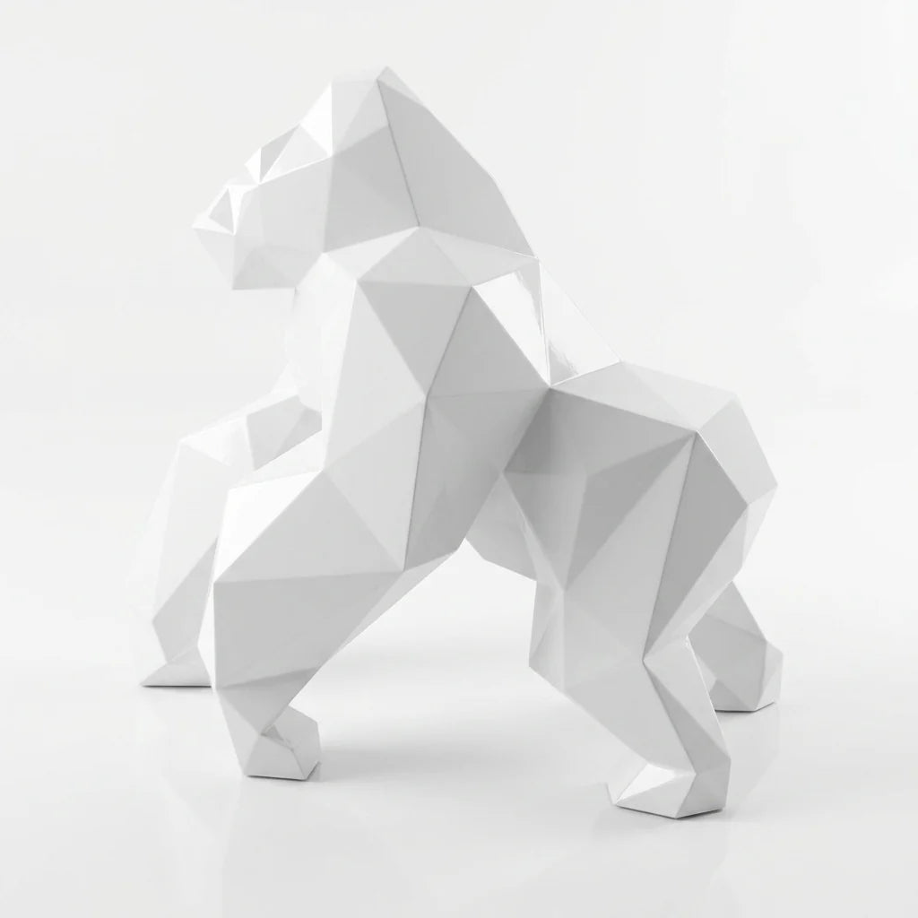 Grande Sculpture Gorille Facette