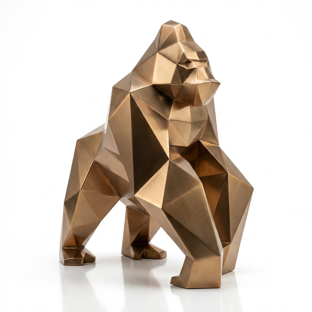 Petite Sculpture gorille Facette