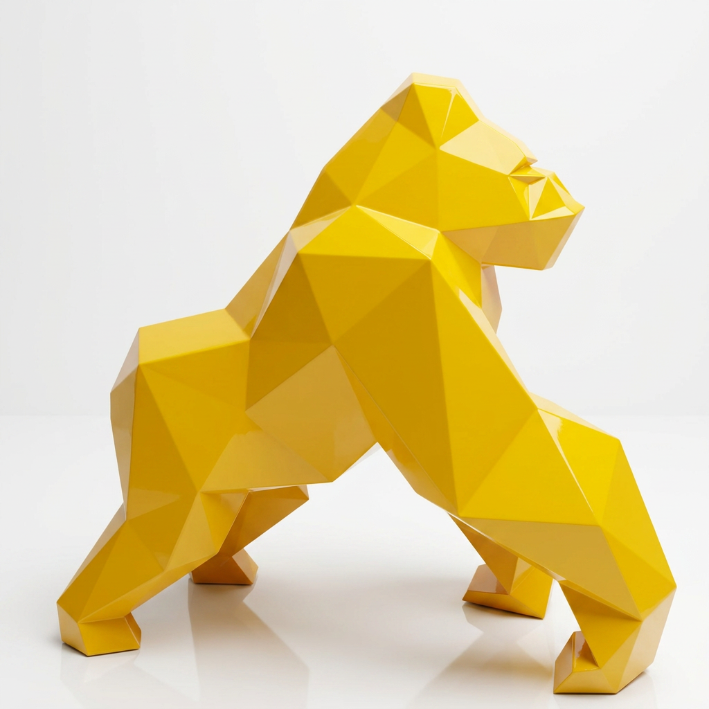 Petite Sculpture gorille Facette