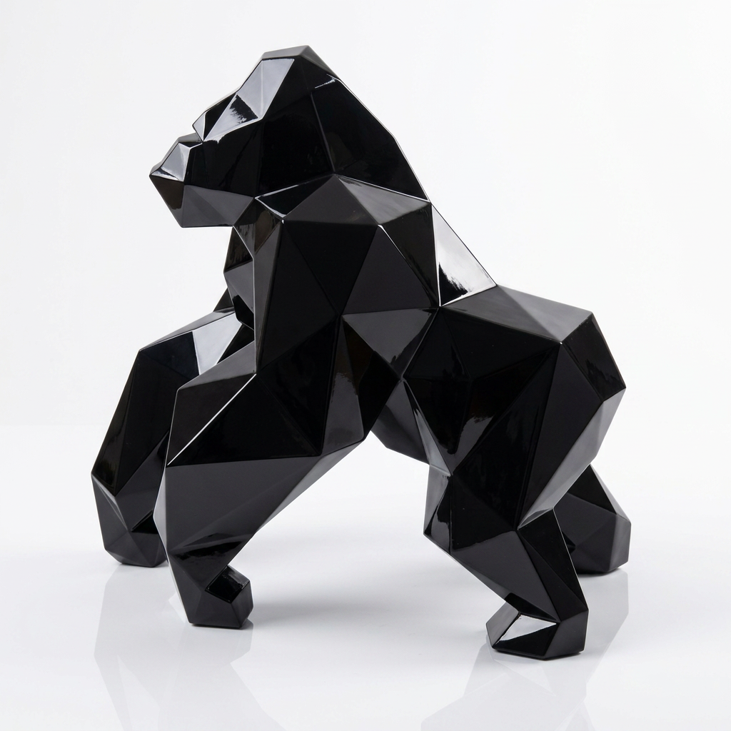Petite Sculpture gorille Facette