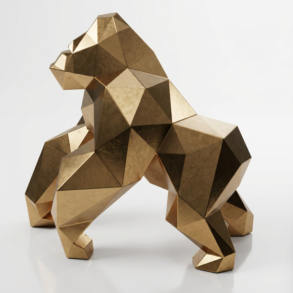 Petite Sculpture gorille Facette