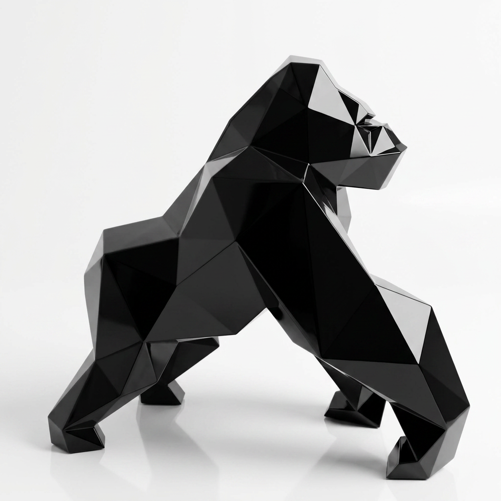Petite Sculpture gorille Facette