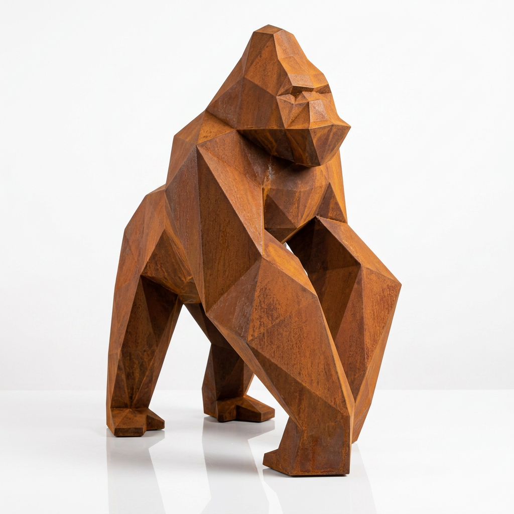 Petite Sculpture gorille Facette