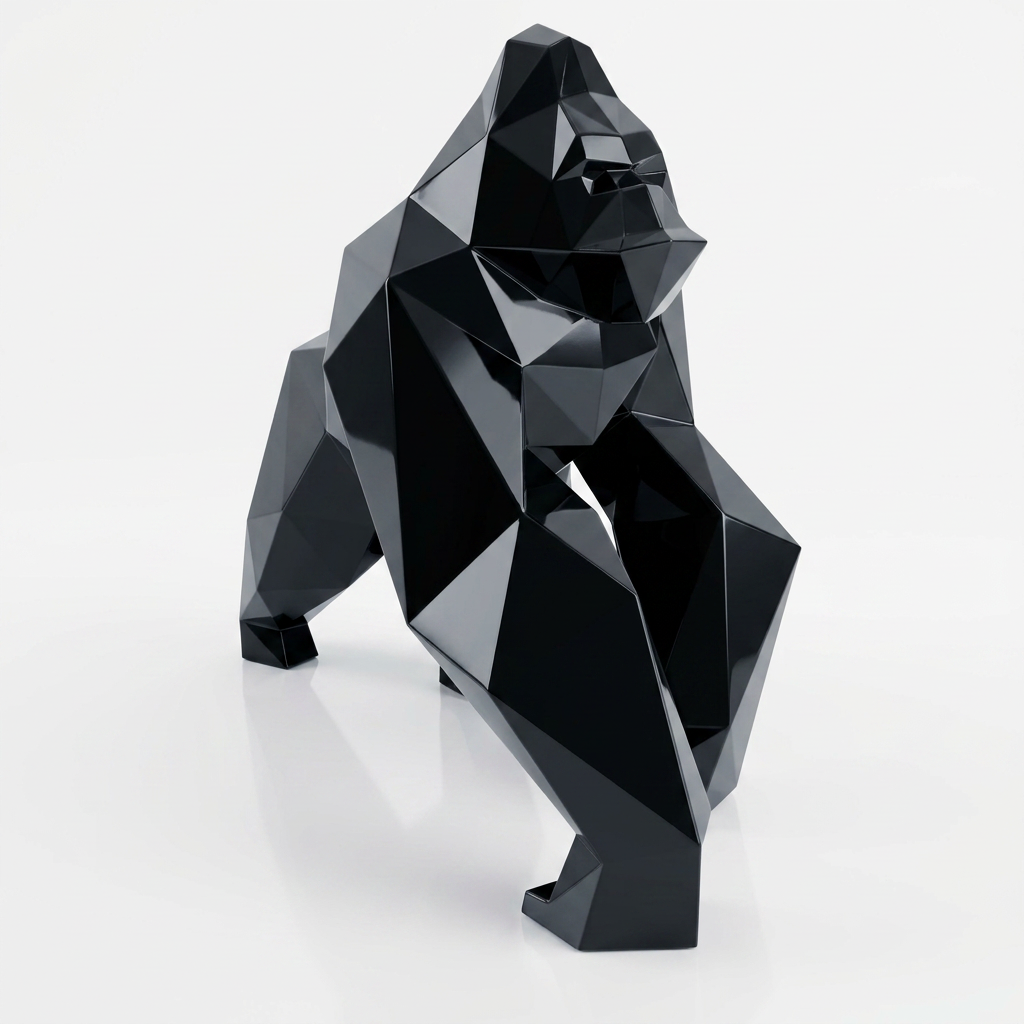 Petite Sculpture gorille Facette