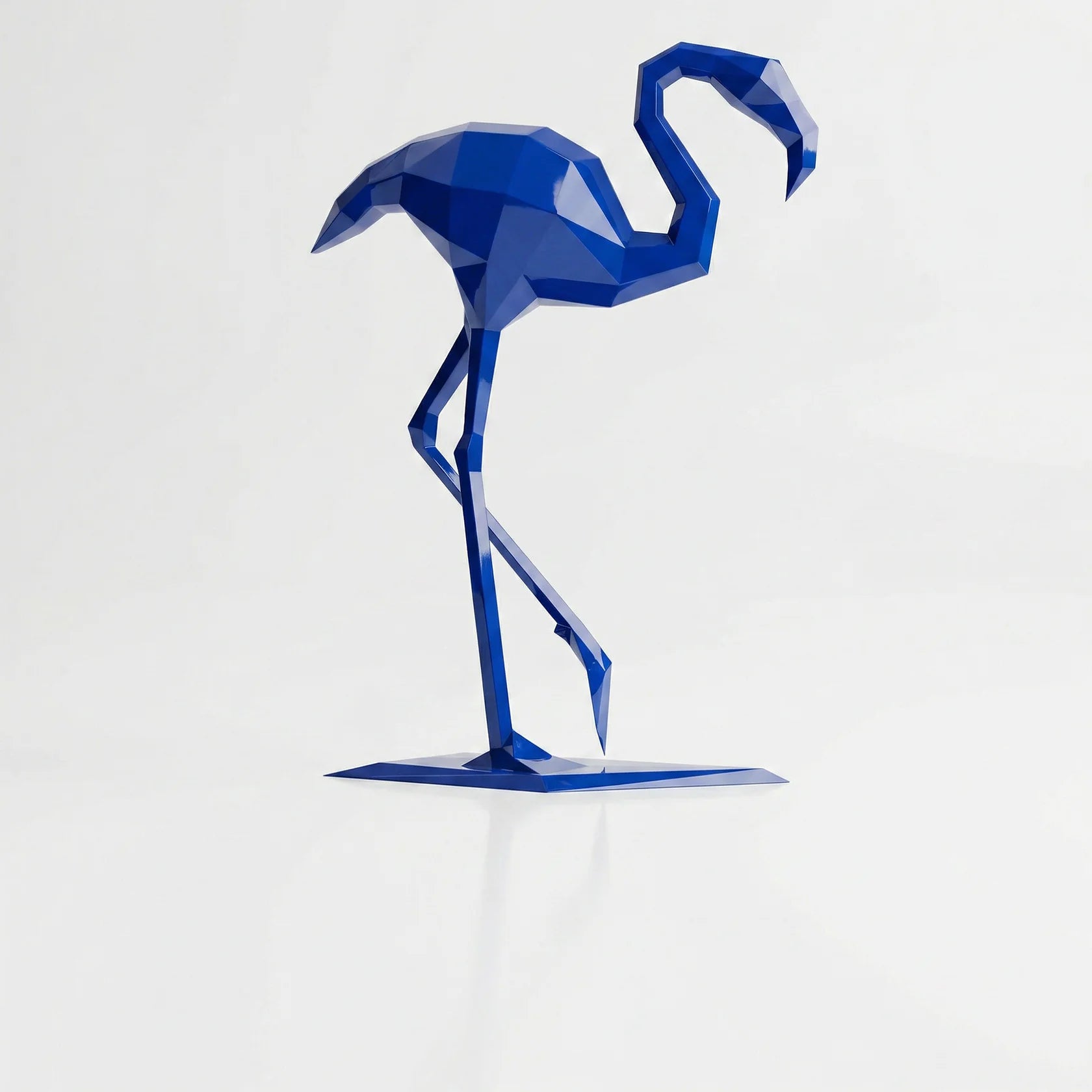 Grande Sculpture Facette Flamant