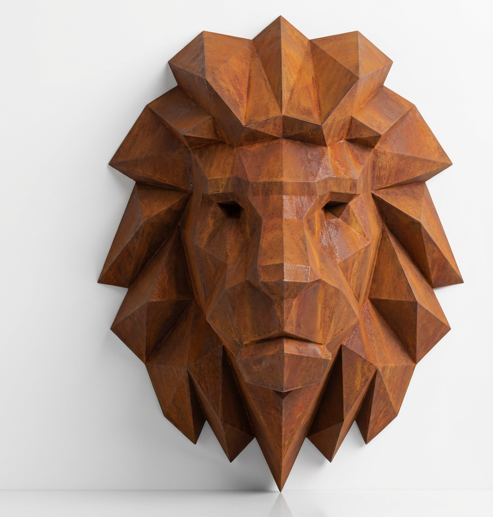 Tête Lion Polygone