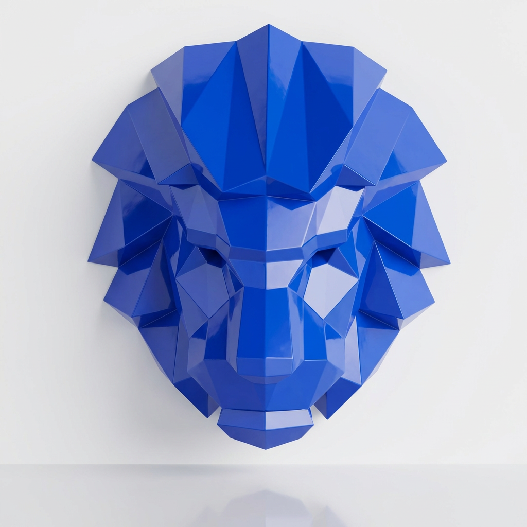 Tête Lion Polygone
