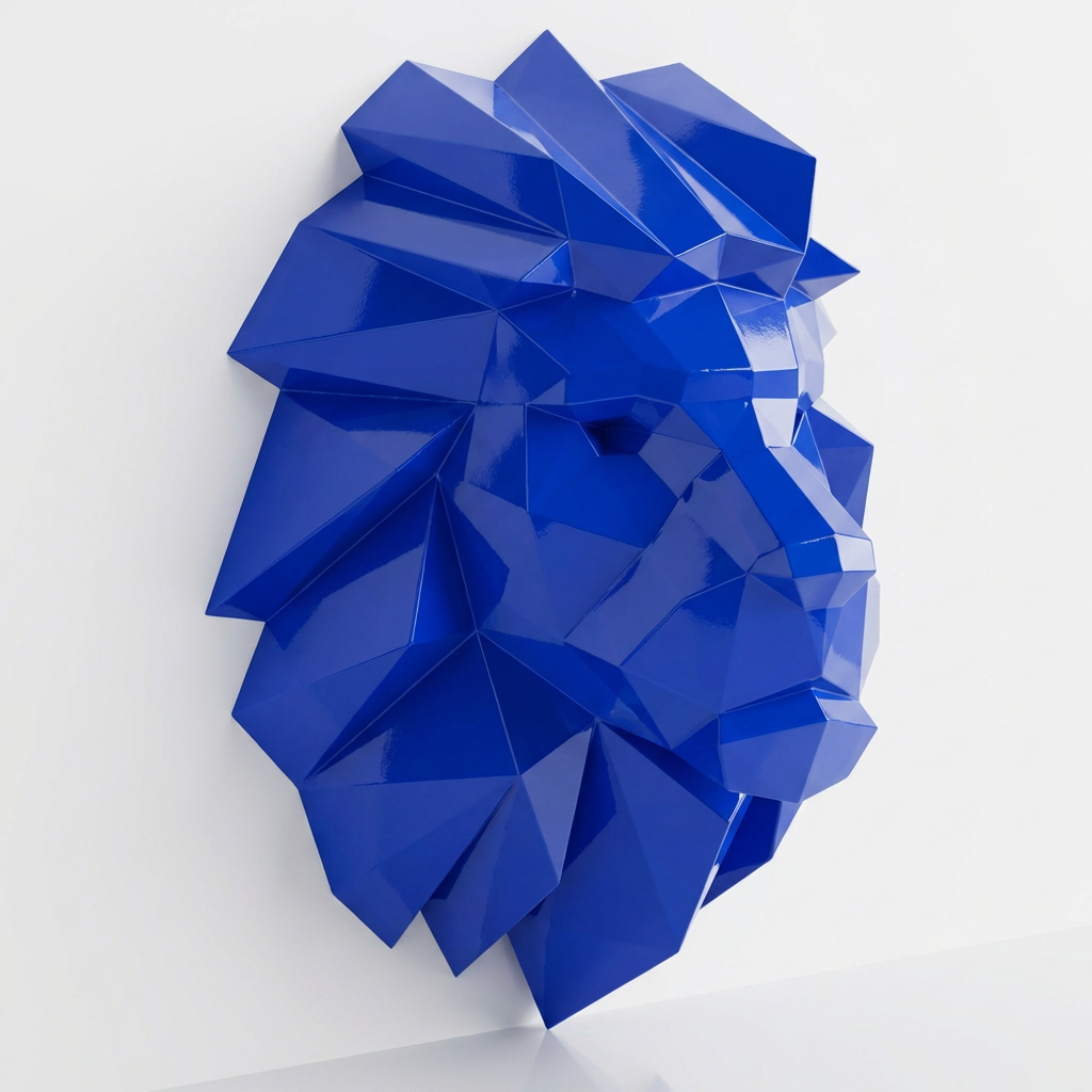 Tête Lion Polygone