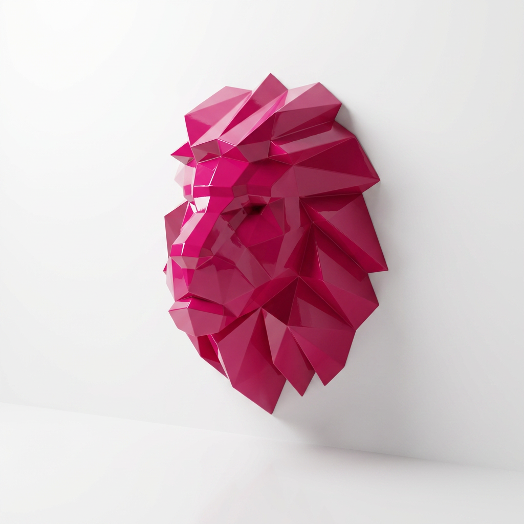 Tête Lion Polygone