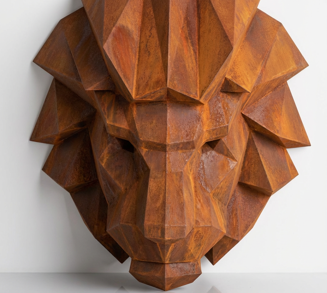 Tête Lion Polygone