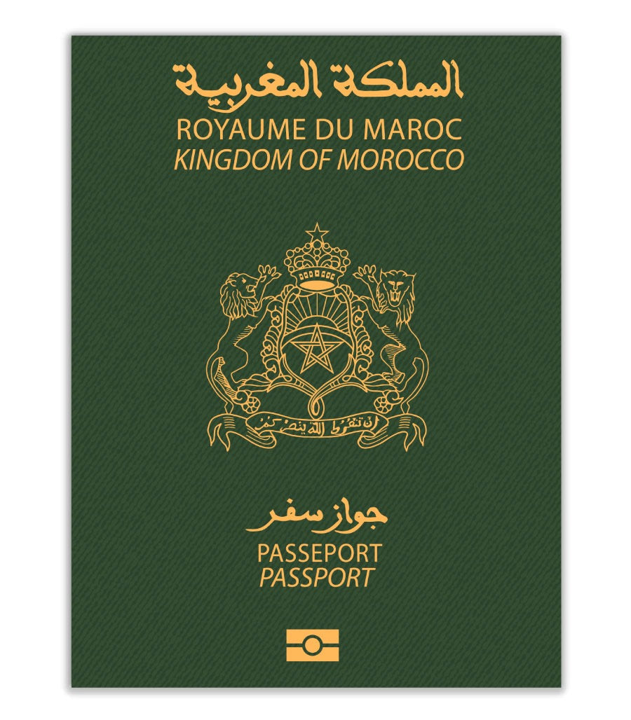 TABLEAU DÉCORATIF  Moderne De Passeport Marocaine