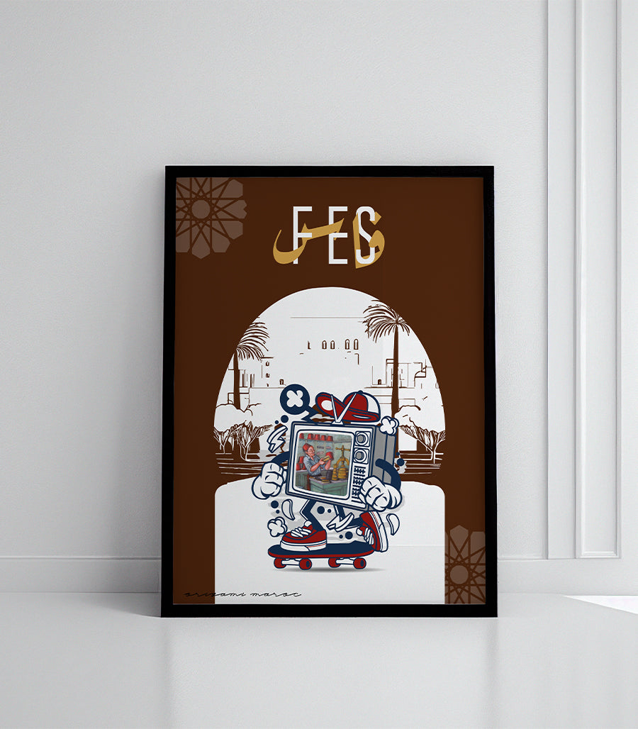 Tableau Décoratif - &quot;Fès entre Tradition et Modernité&quot;