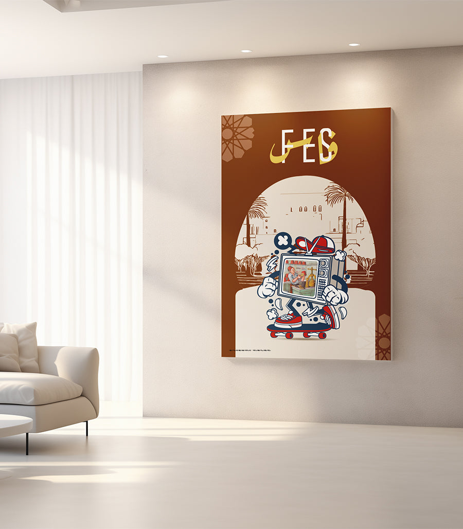 Tableau Décoratif - "Fès entre Tradition et Modernité"