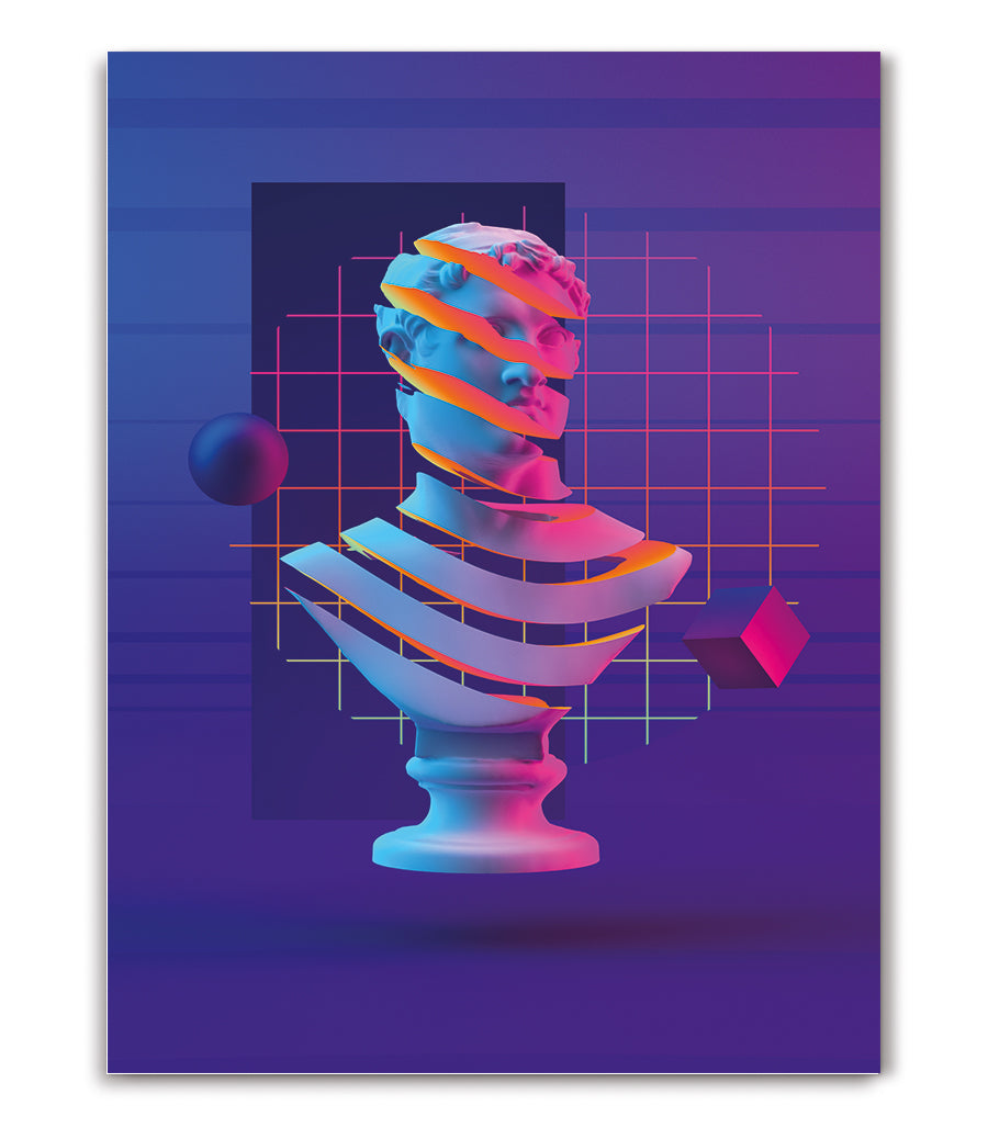 Tableau Buste Déstructuré Néon