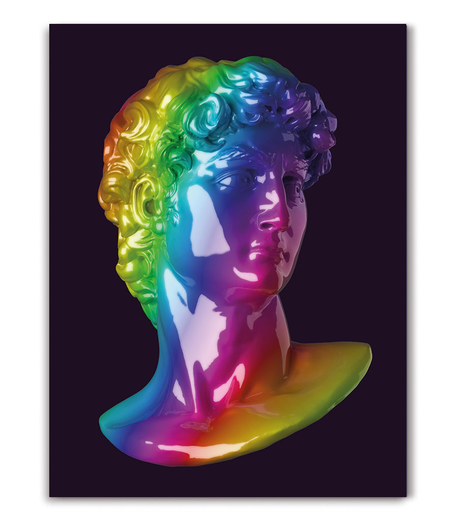 Tableau Buste Arc-en-Ciel Lumineux