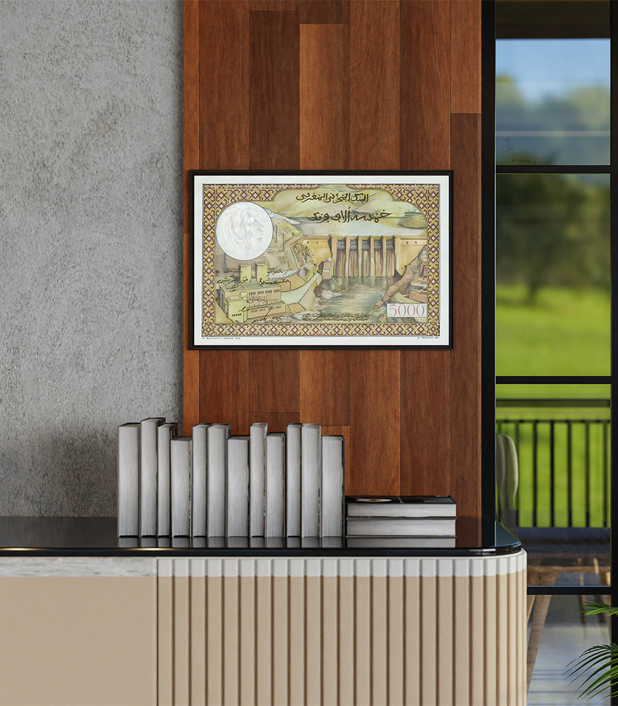 Tableau décoratif Billet 5000 Dirhams