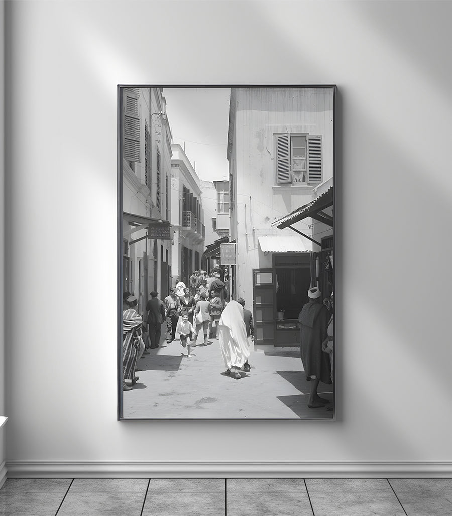 Tableau décoratif 'Instantané du Souk Marocain'