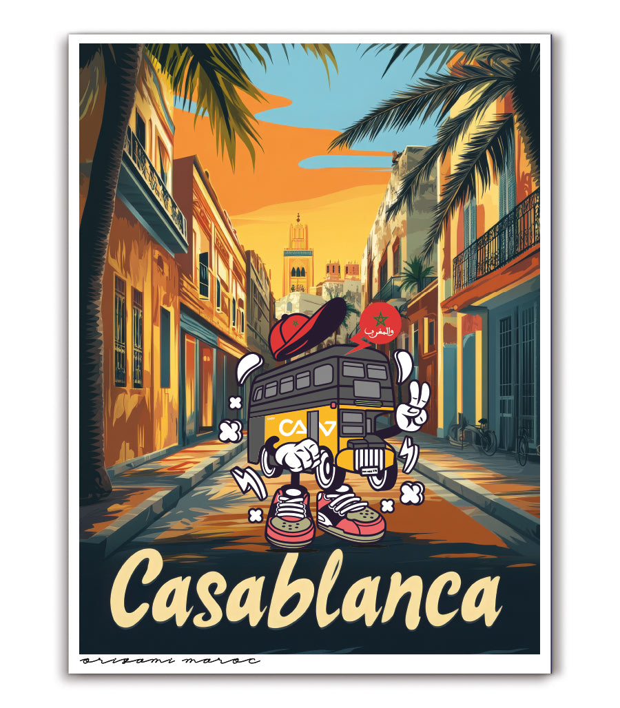 Tableau Décoratif Marocain - "Casablanca Vintage"