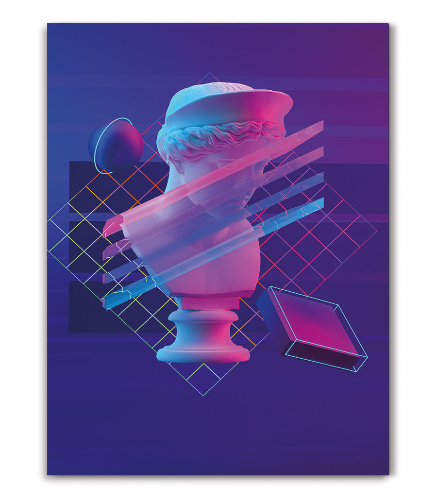 Tableau Néon Rétro-Futuriste