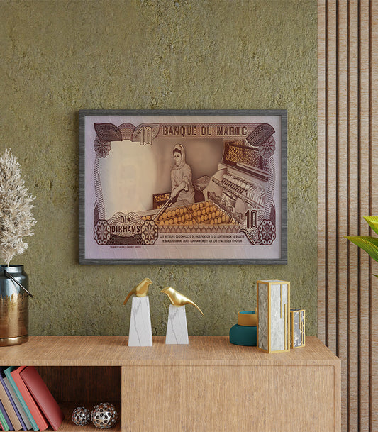 Tableau décoratif Dix Dirhams Maroc