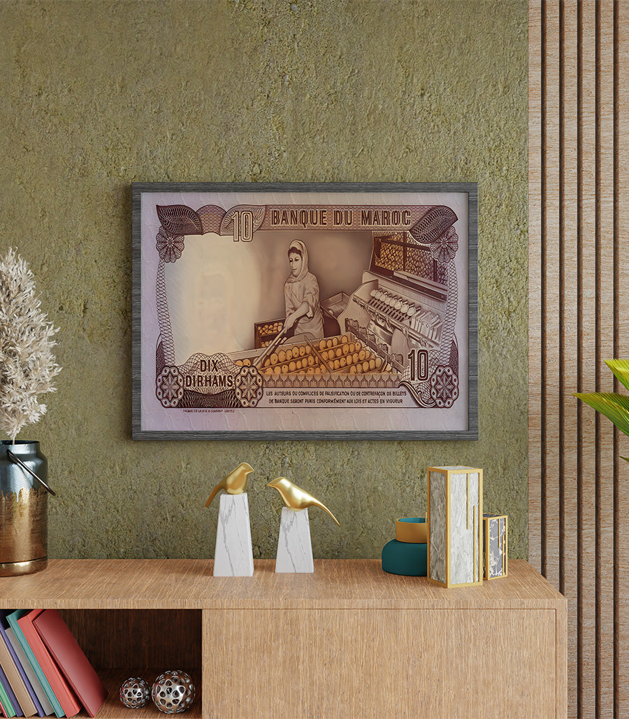 Tableau décoratif Dix Dirhams Maroc