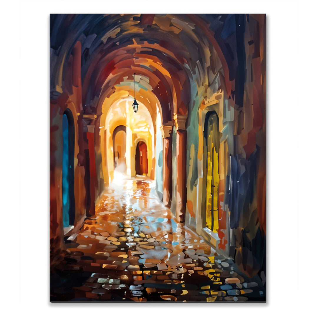 Tableau Décoratif Marocain - Lueur Dorée de Fès