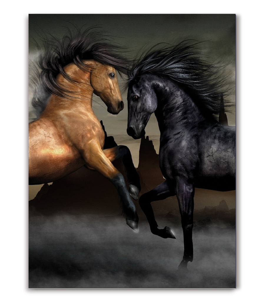 Tableau Décoratif - Confrontation Équine