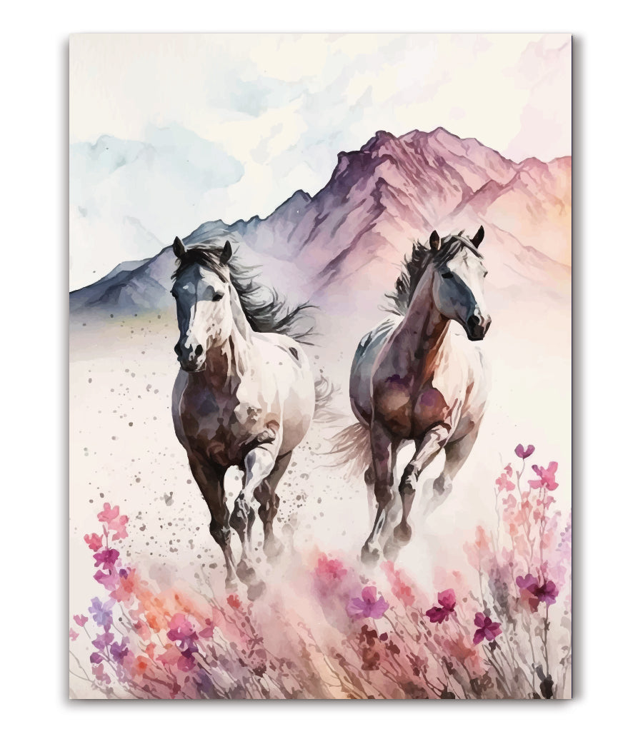 Tableau Décoratif  Galop à travers les montagnes