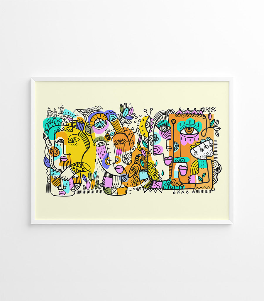 Tableau décoratif art cubiste